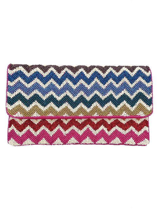 Chevrol Handmade Beaded Women's Clutch Bag