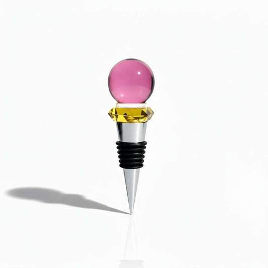 Pink Crystal Wine Stopper