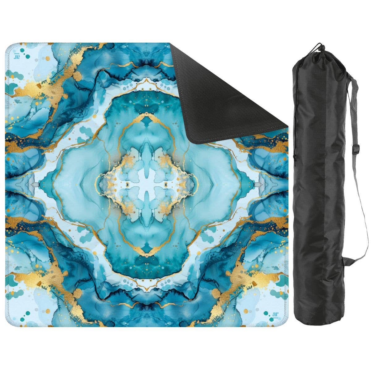 Coastal Aqua Mahjong Mat | The Grand Marble Collection