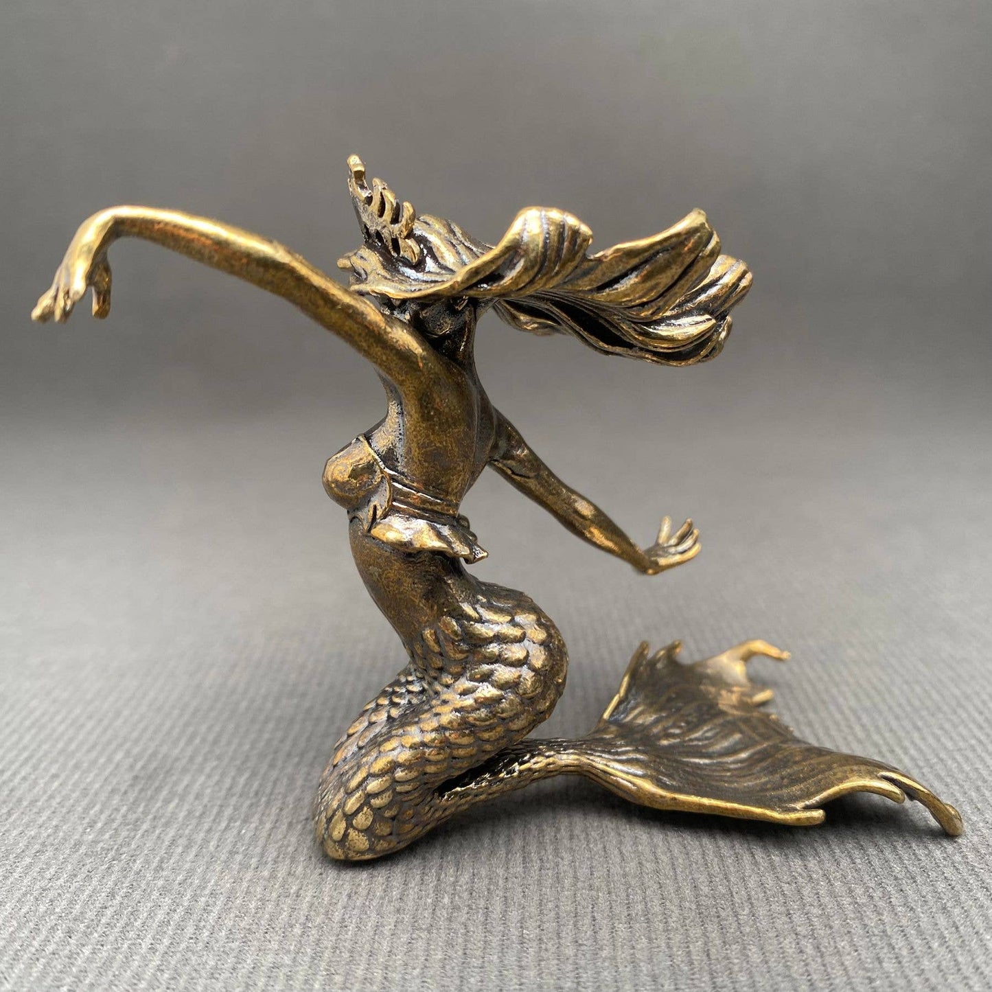 Brass Mermaid Princess Crafts Decoration Desktop Ornaments