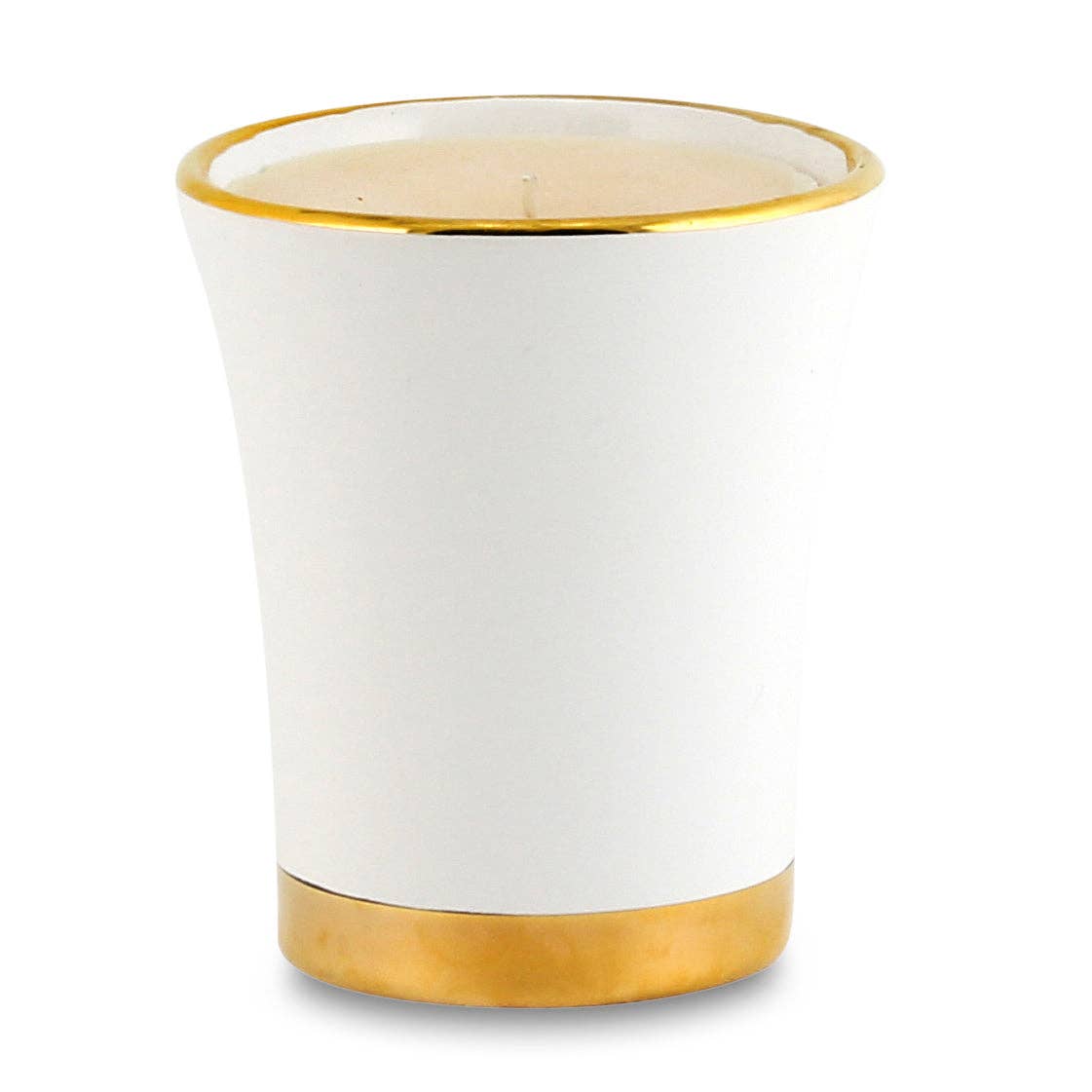 Deluxe Precious Flared Candle with Pure Gold Rim from Italy