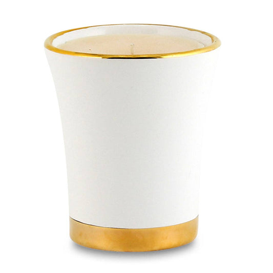 Deluxe Precious Flared Candle with Pure Gold Rim from Italy