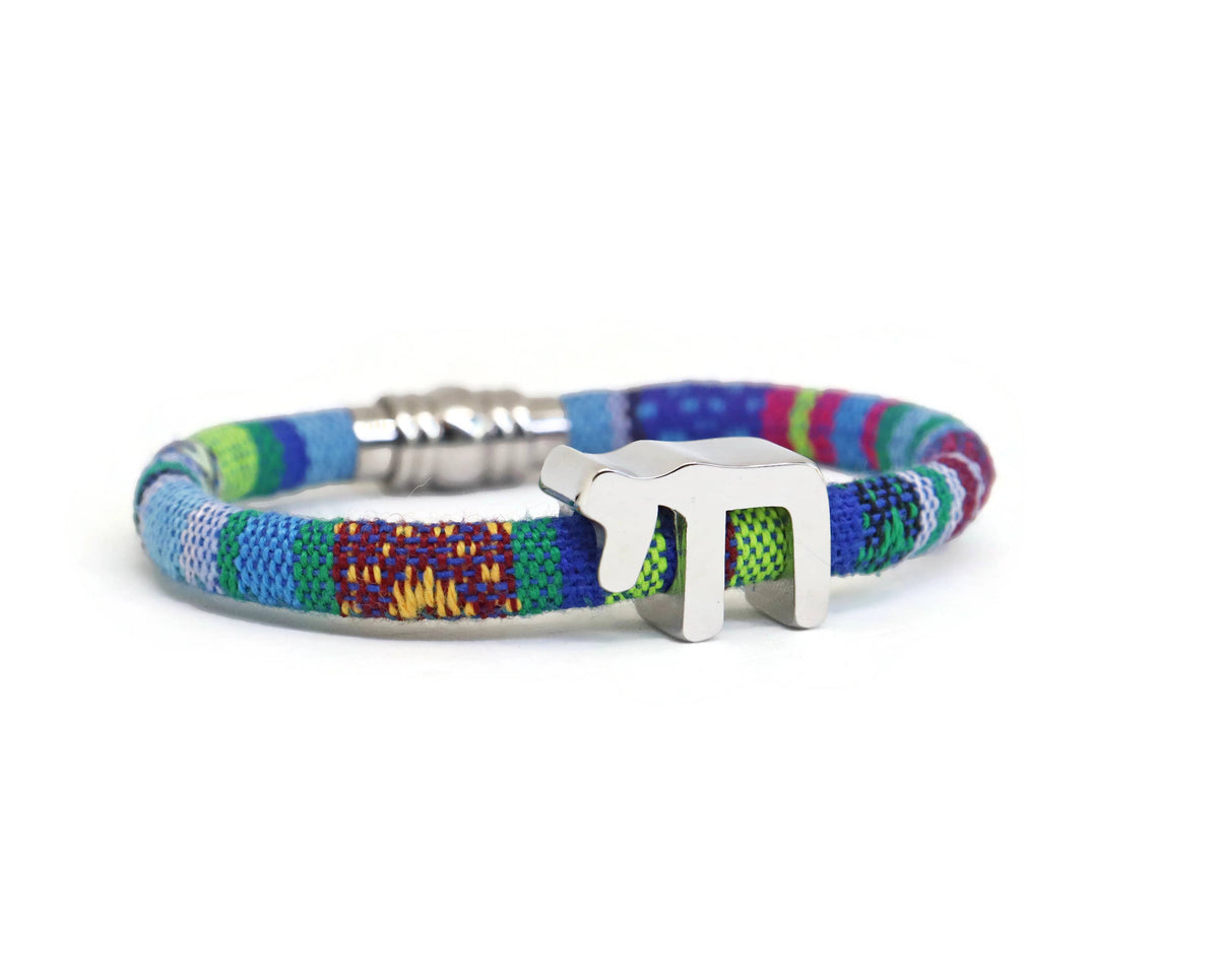Judaic Chai Woven Bracelet in Choice of Color