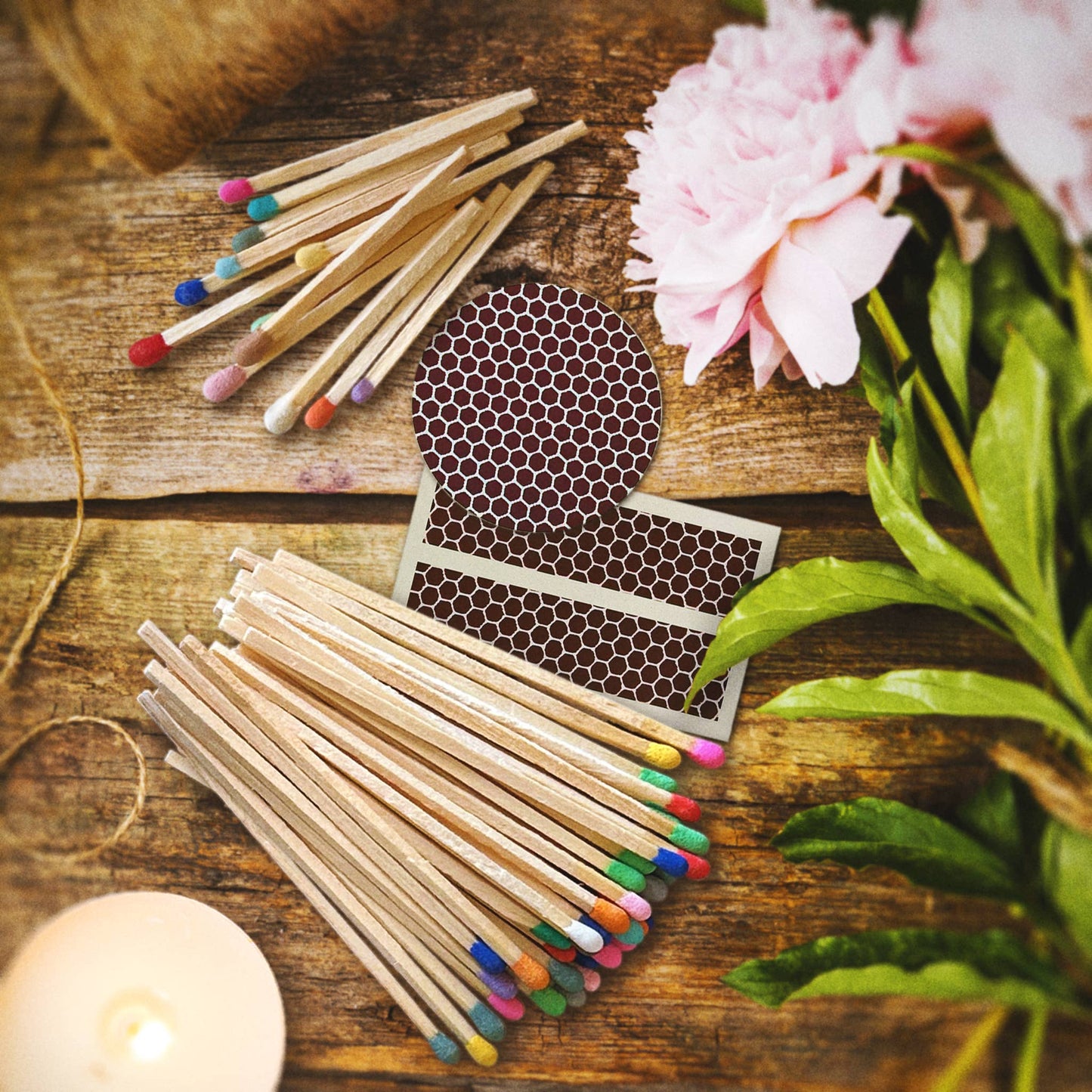 Rainbow Decorative Matches - Sizes & Styles of Your Choice