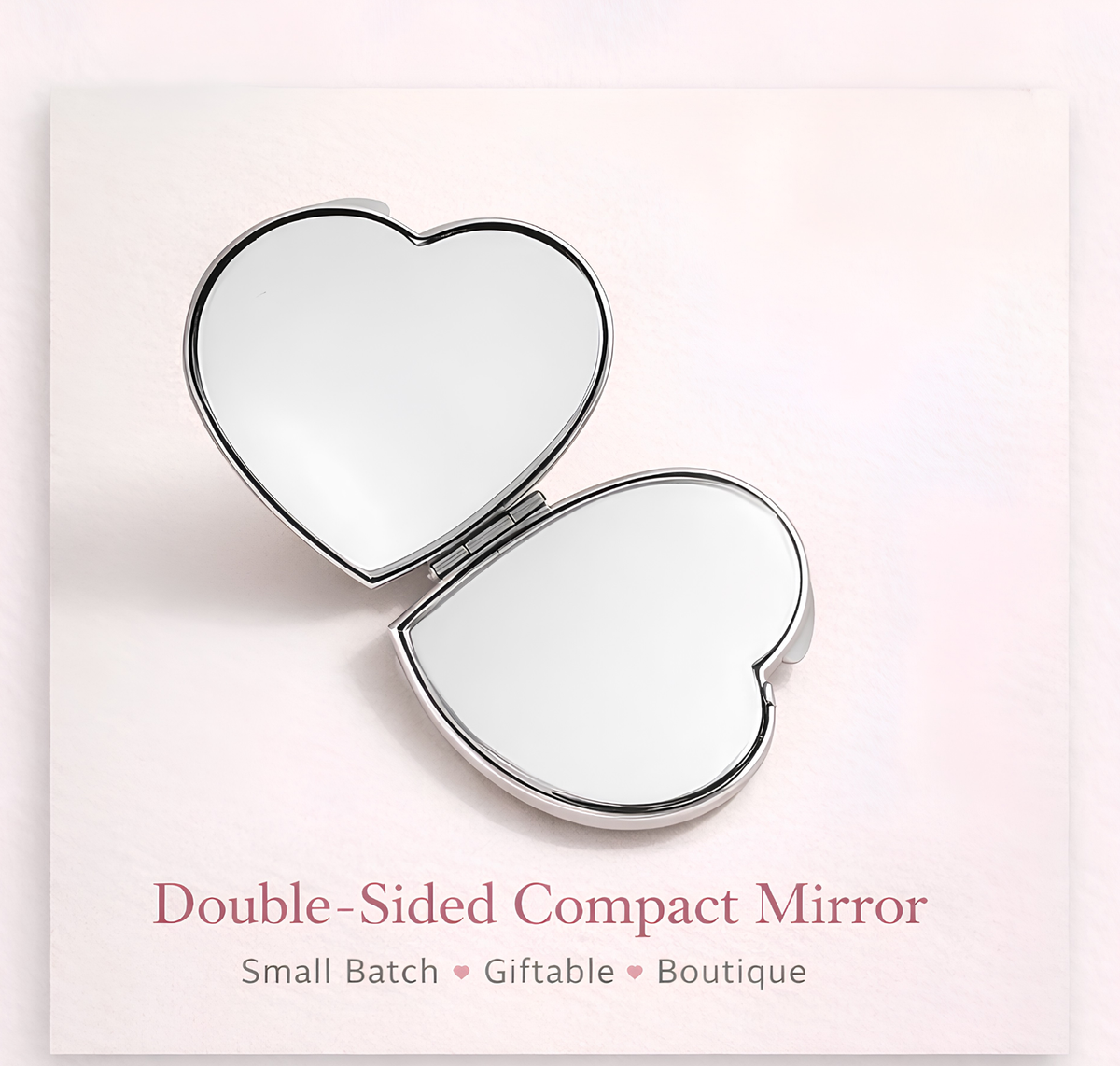 Heart Shape Purse Mirror, Retro Design - Be Kind of A Bitch