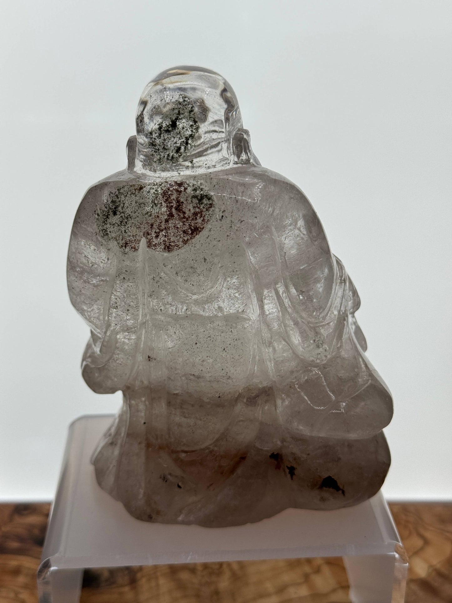 Happy Laughing Buddha Lodolite garden quartz H422