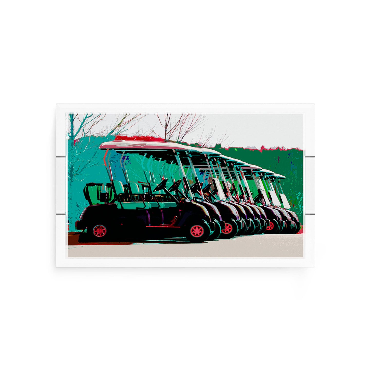 Golf Nine Iron Green Rectangle Tray