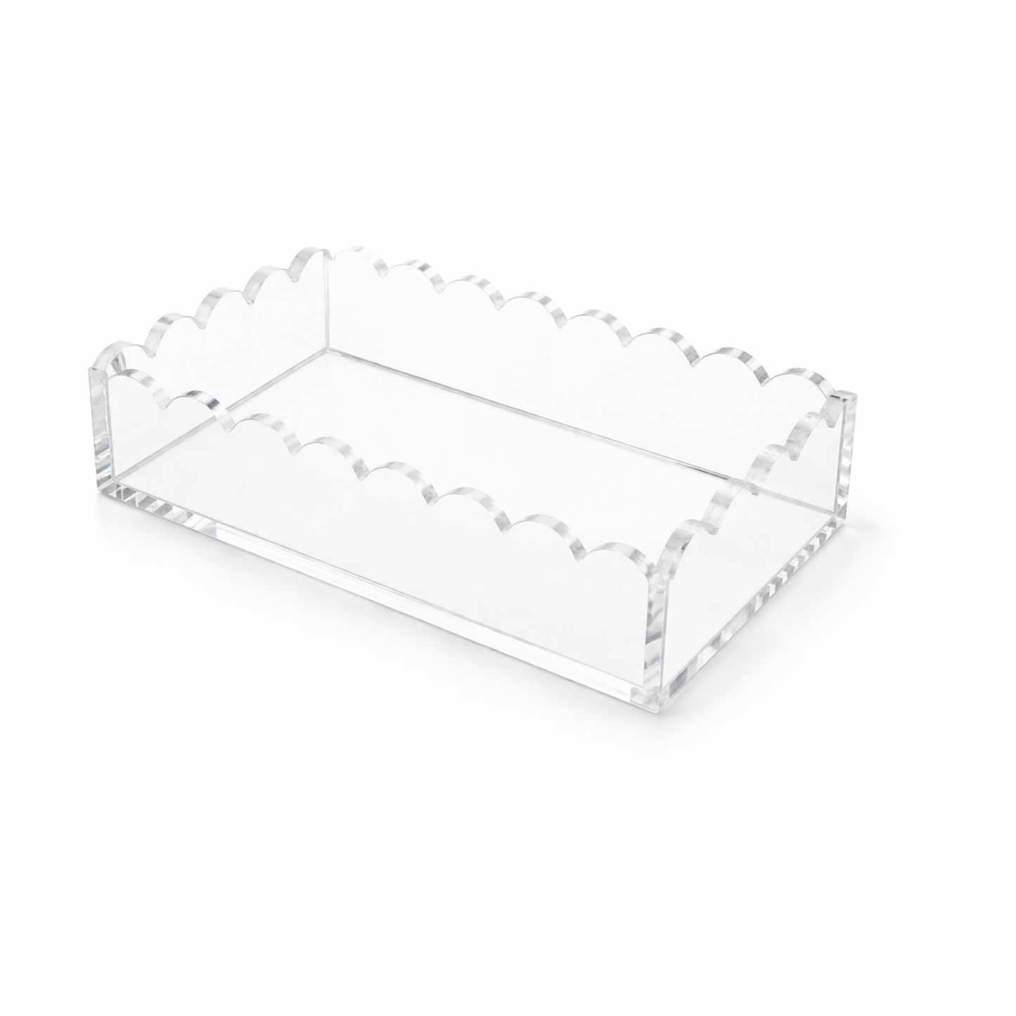 Guest Towel Napkin Holder, Acrylic Scallop