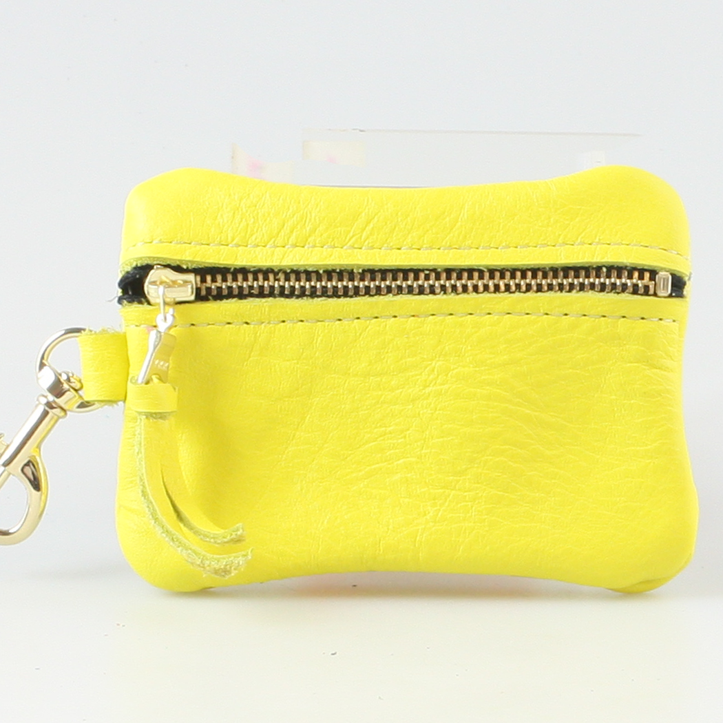 Soft Leather Zippered Pouch
