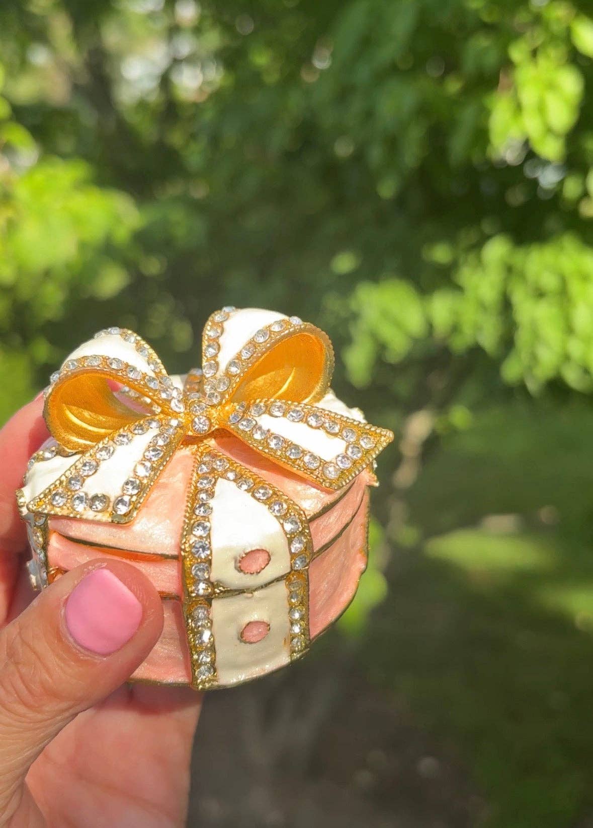 Enamel Crystal Ring Boxes