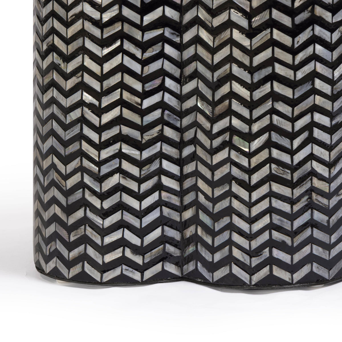 Truffle Black Mother of Pearl Shell Side Table