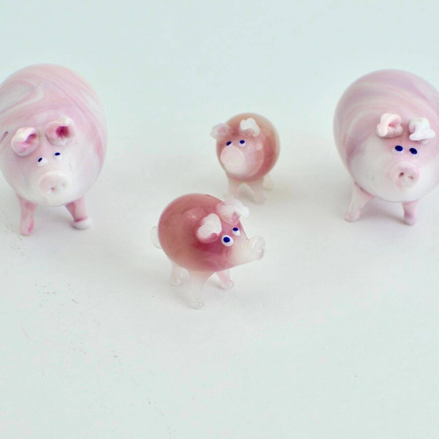 Murano Glass Pig, Glass Sculpture Figurine, Made in Italy