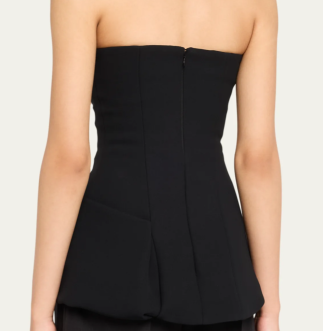 Corseted Tuxedo Top in Black by A.W.A.K.E. MODE