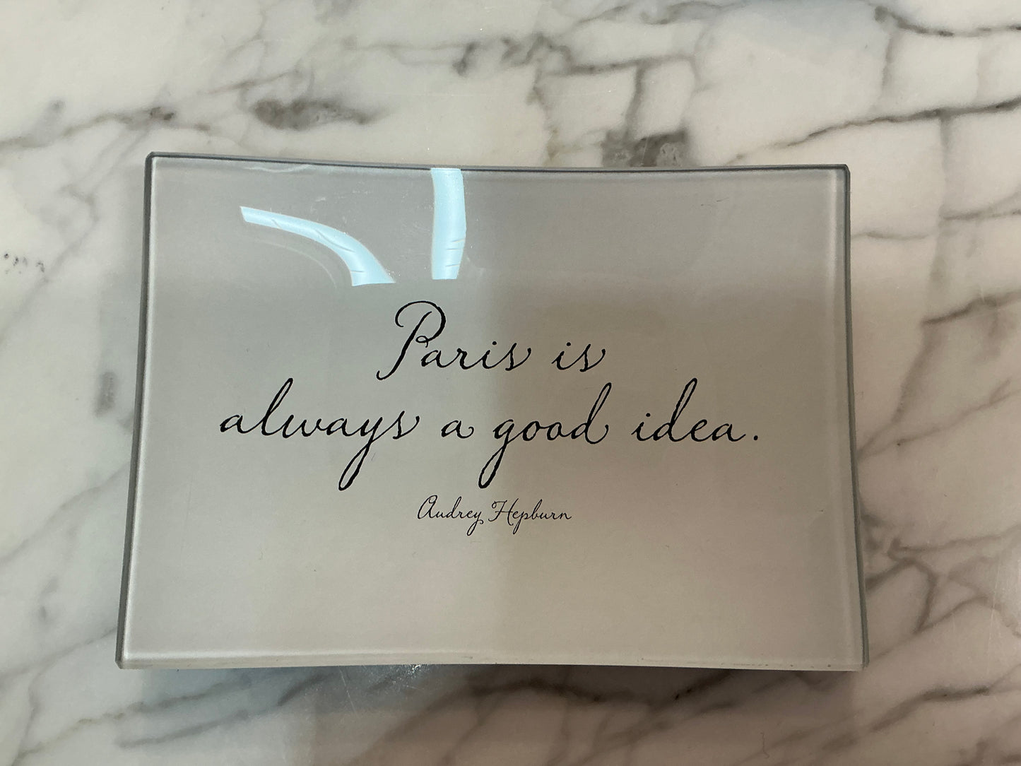 Paris is Always a Good Idea Decoupage Glass Tray