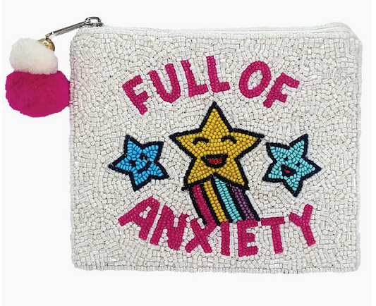 Full of Anxiety  Beaded Coin Purse