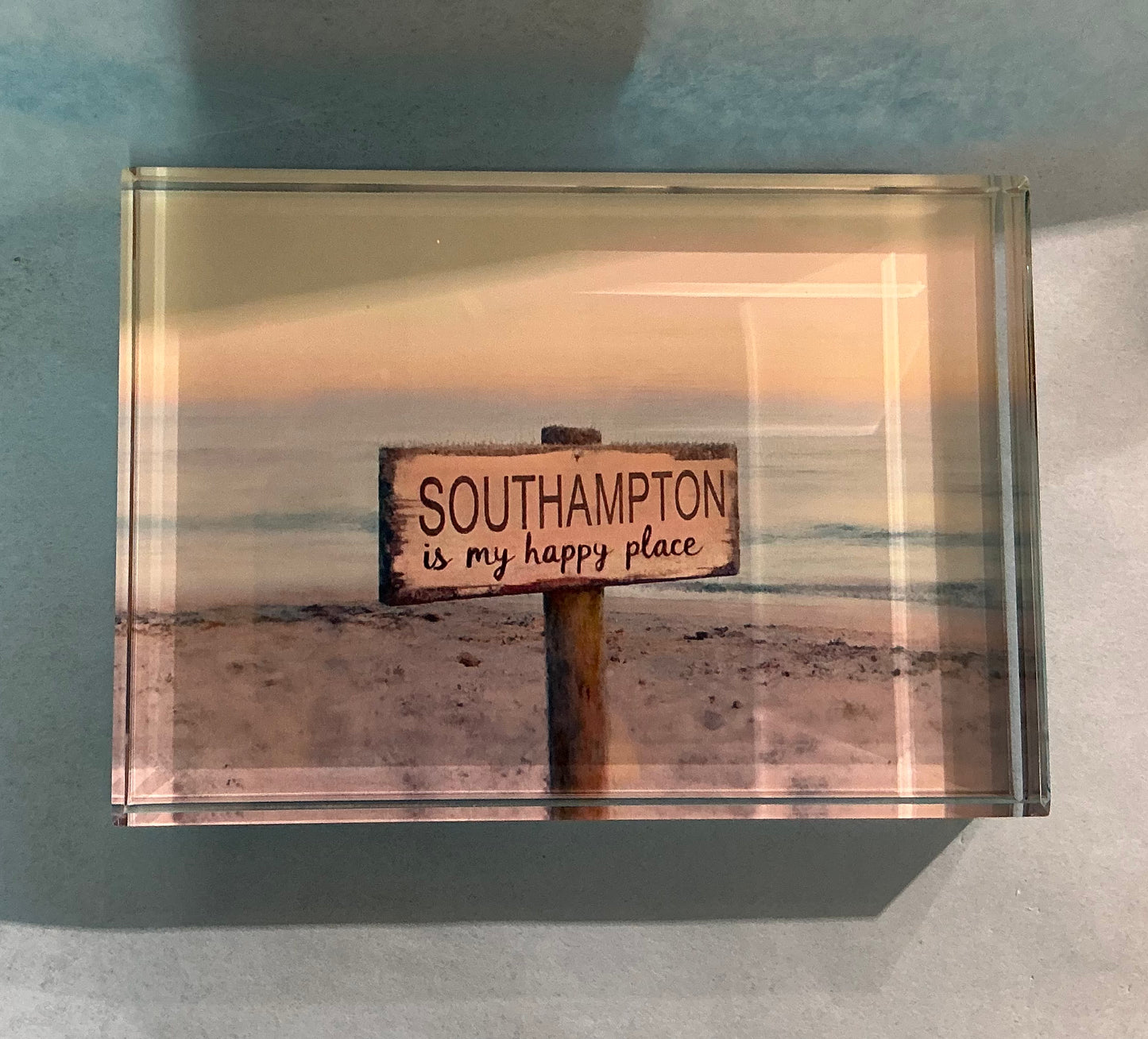 Glass Block My Happy Place  *Exclusive to Code Blue*
