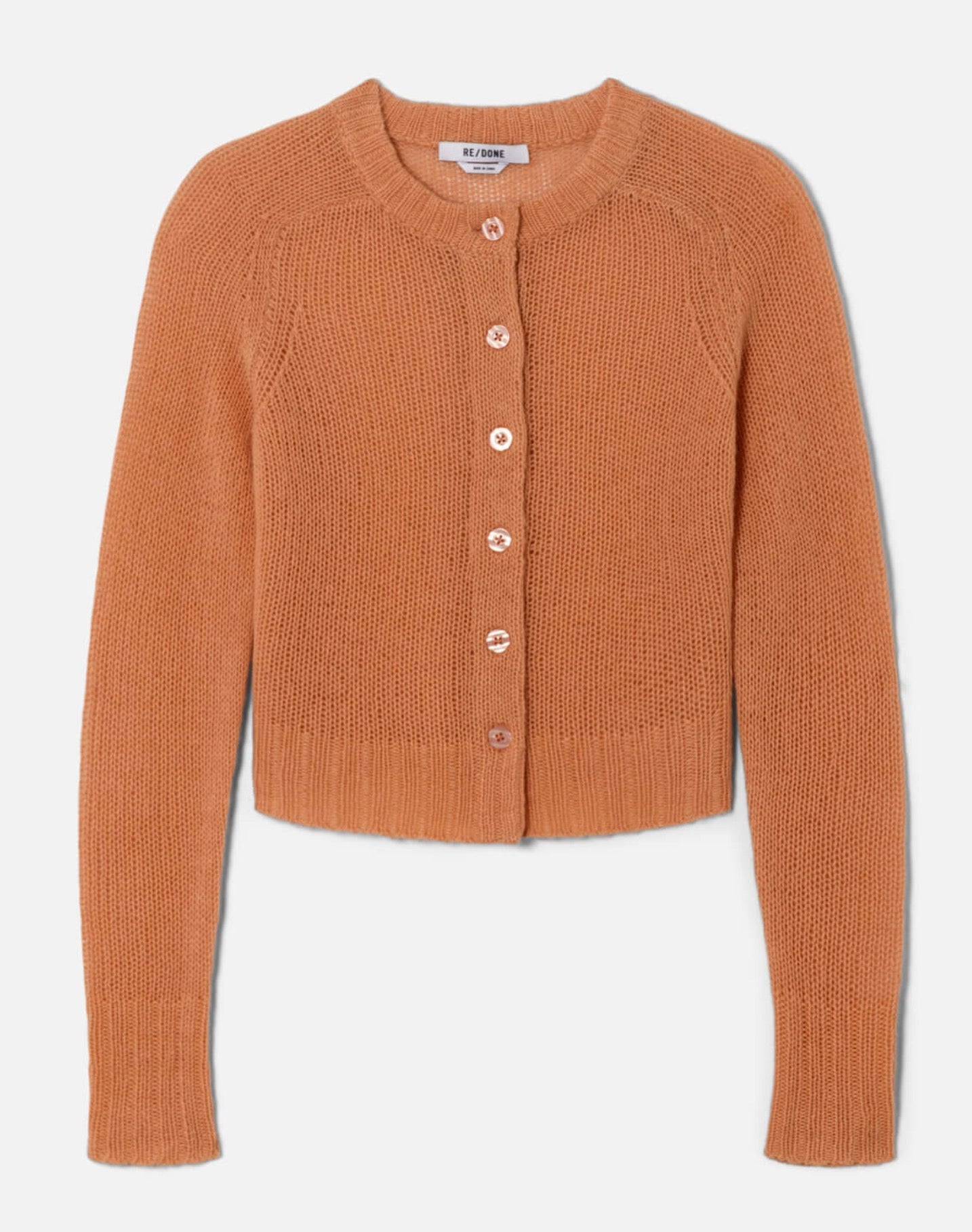 Slim Cashmere Sweater by Re/Done (Papaya or Melon)