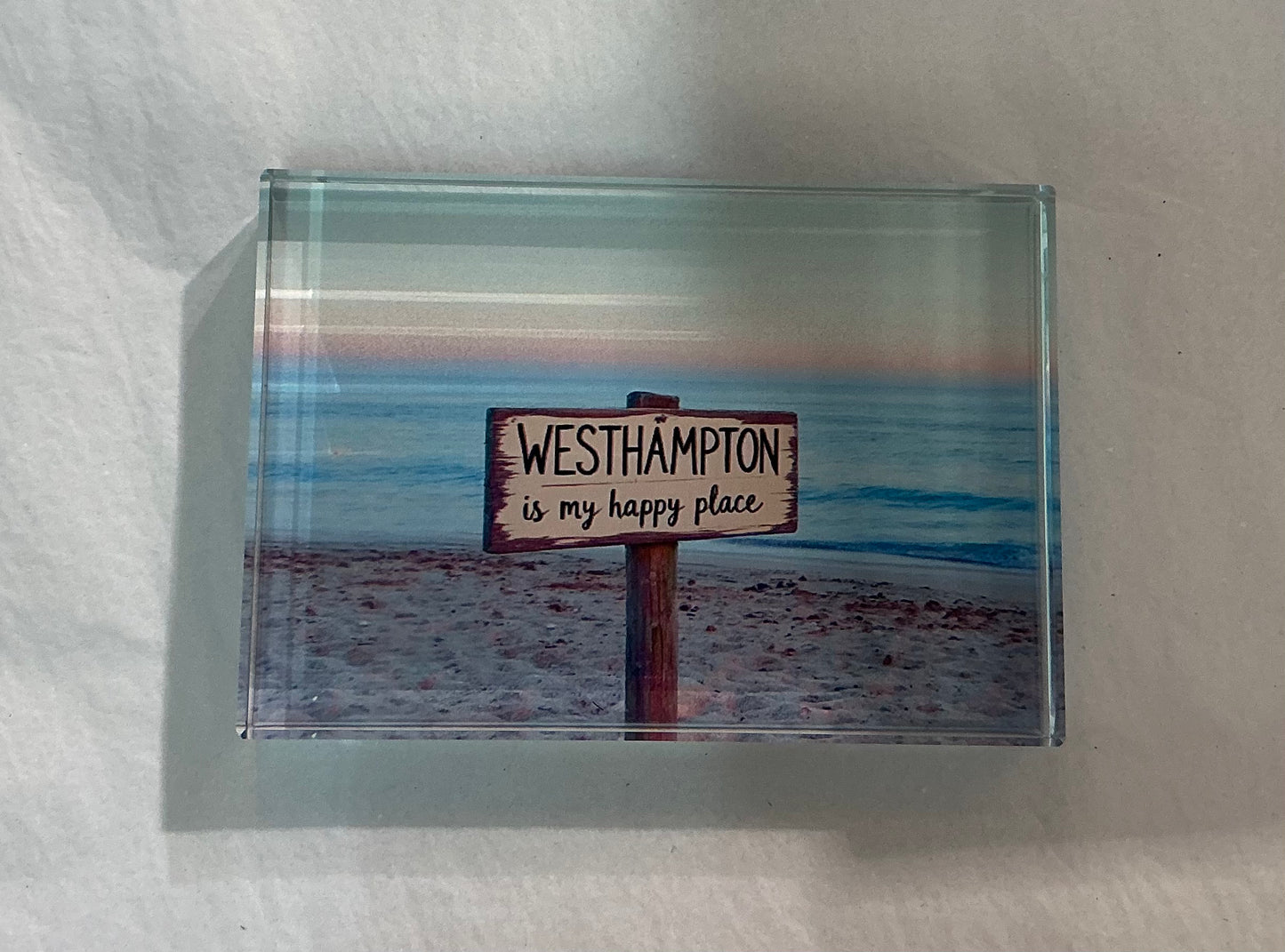 Glass Block My Happy Place  *Exclusive to Code Blue*