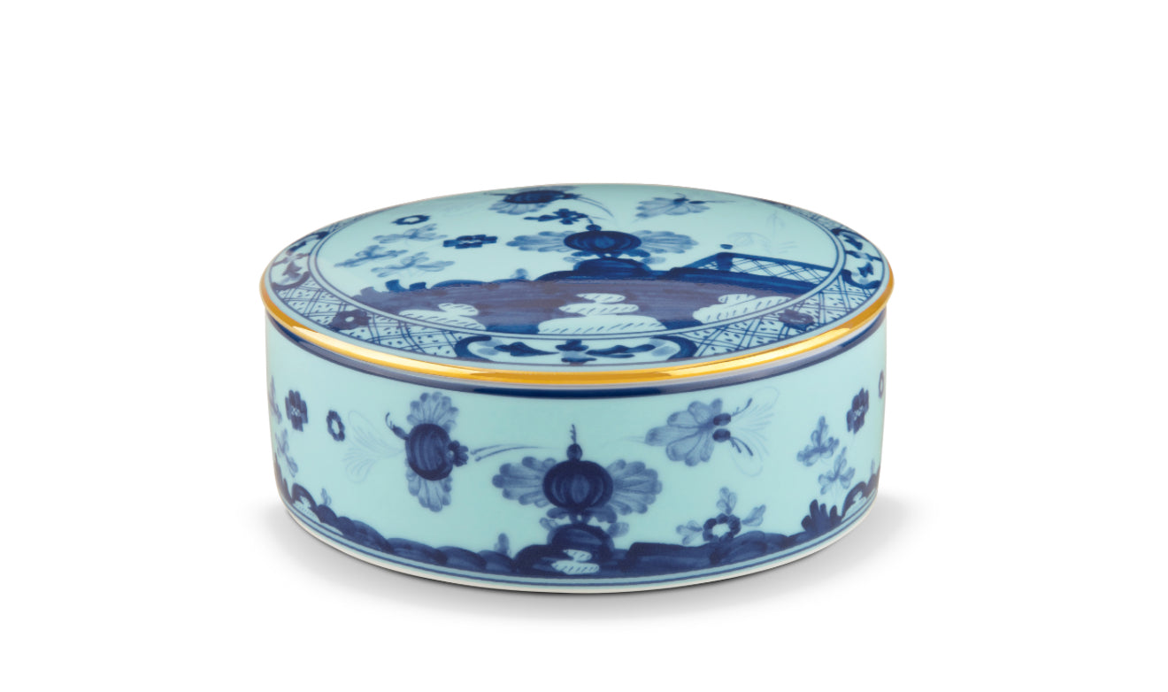 Ginori Oriente Italiano Round Trinket Box - Iris