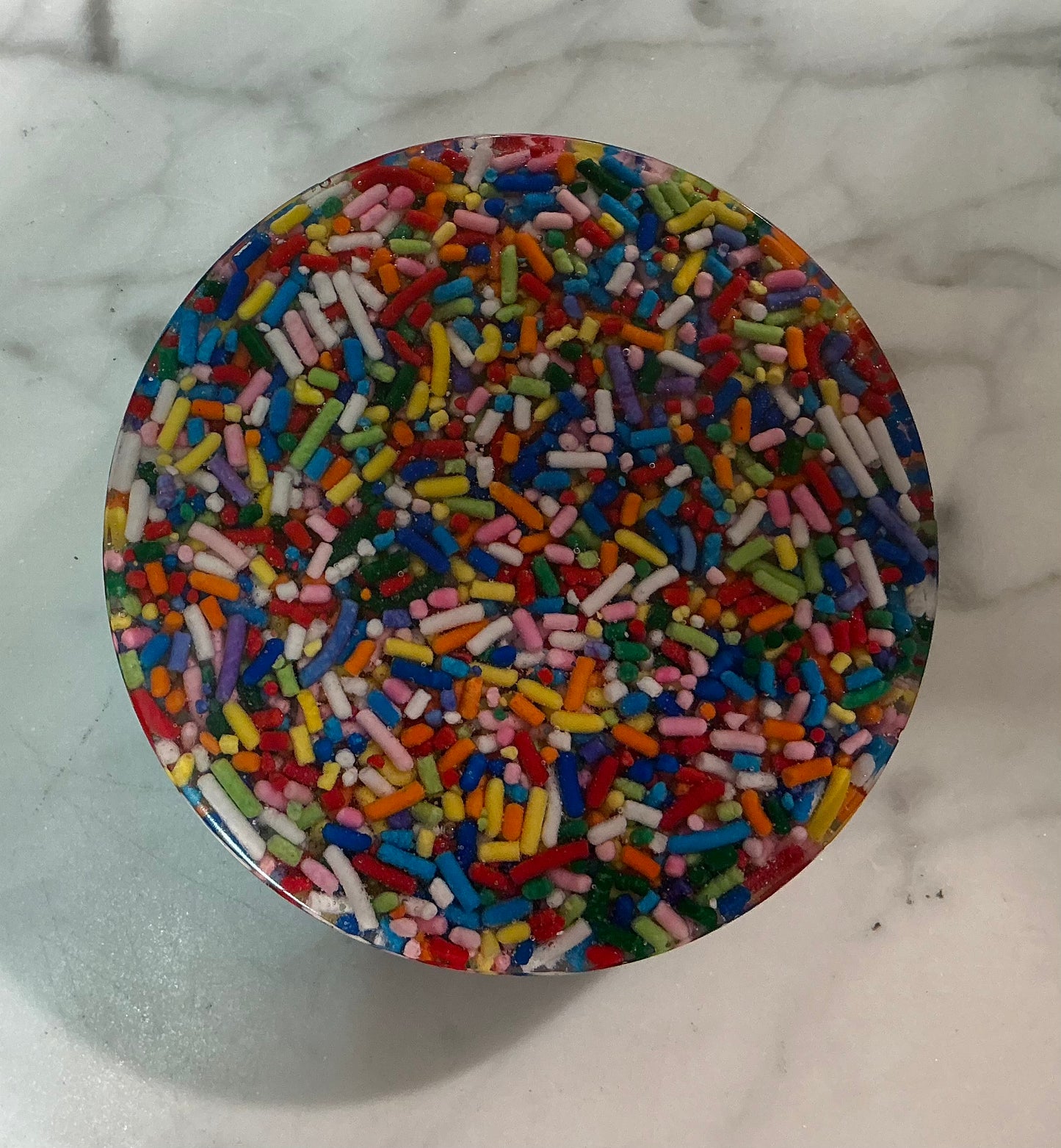 Handmade Sprinkles Coaster in Resin (Handmade by one of our Artists)
