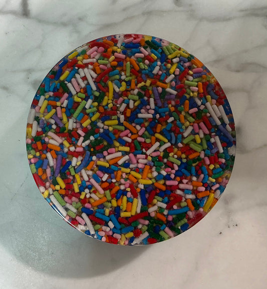 Handmade Sprinkles Coaster in Resin (Handmade by one of our Artists)
