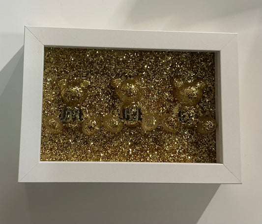 Love Bears Shadow Box (Gold/Black)
