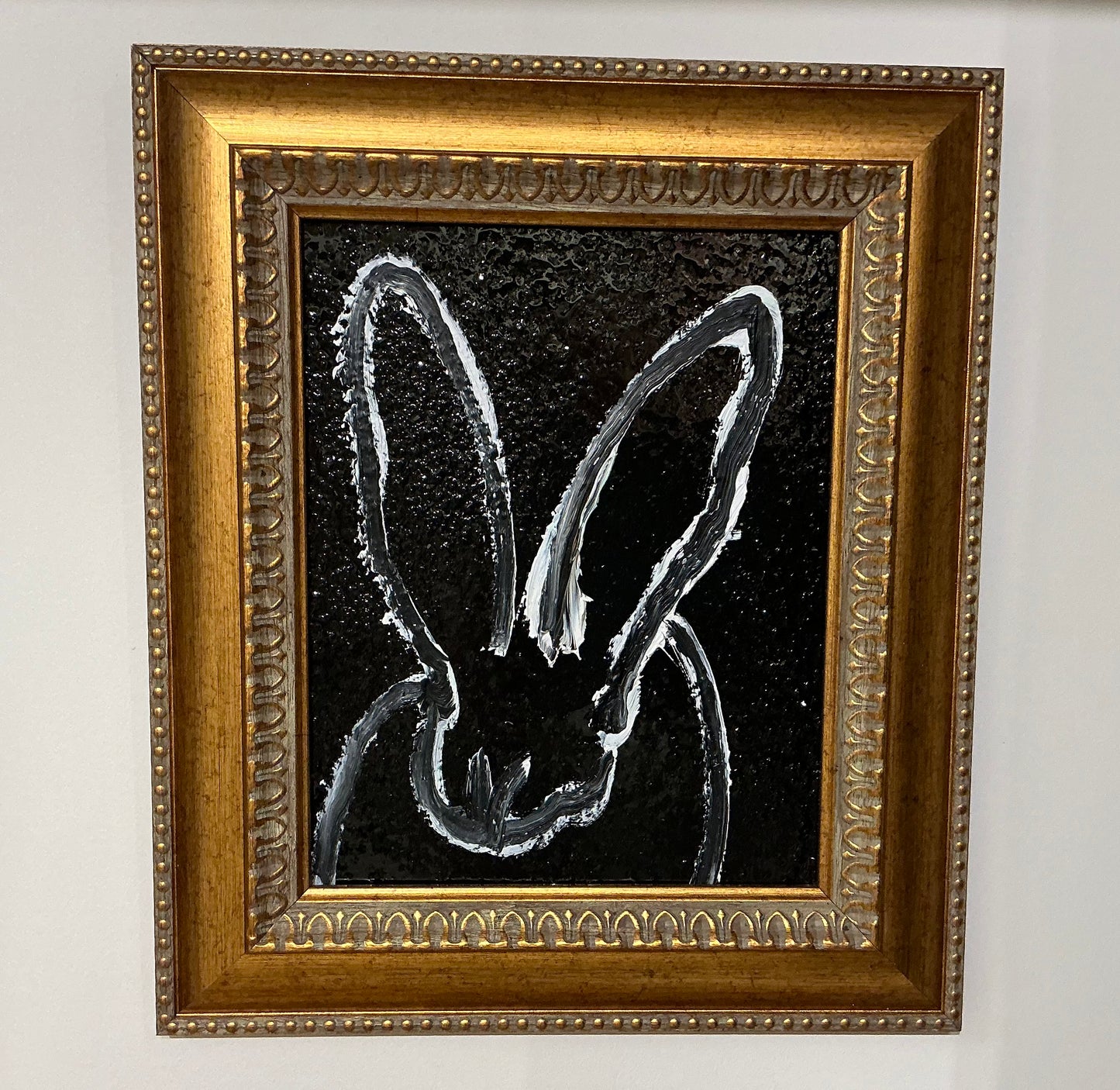 “Night” by Hunt Slonem (Original Oil w/Diamond Dust), signed