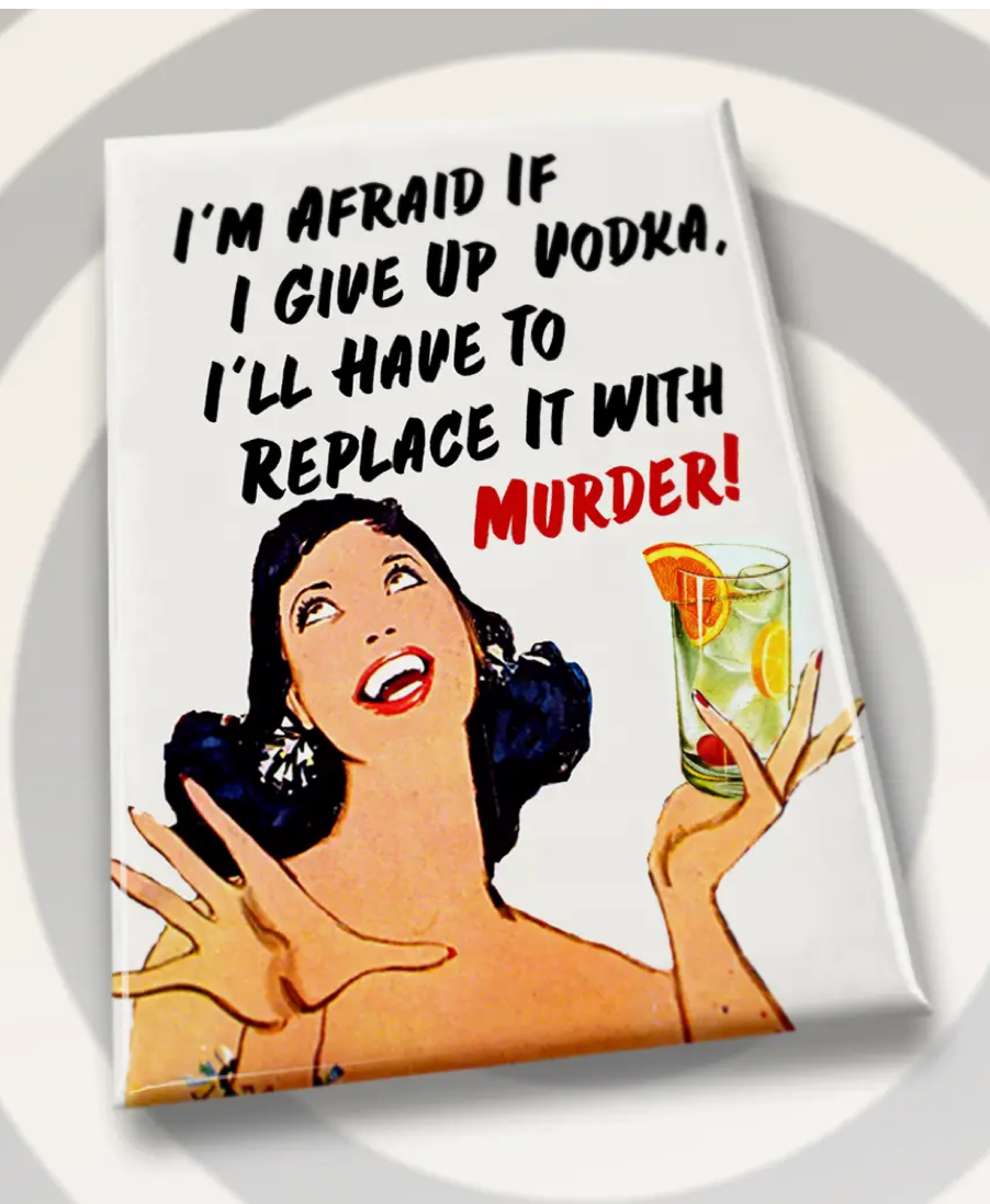 Campy Retro Rectangle Fridge Magnets- Assorted Styles