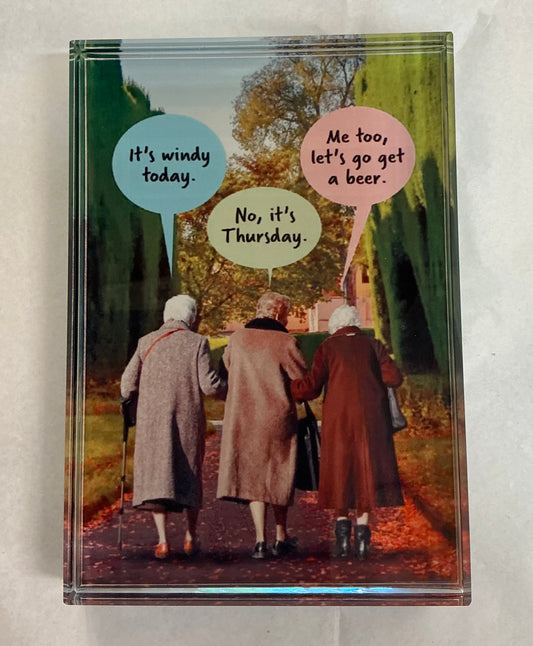 Glass Block Vibe- Funny Ladies  *Exclusive to Code Blue*