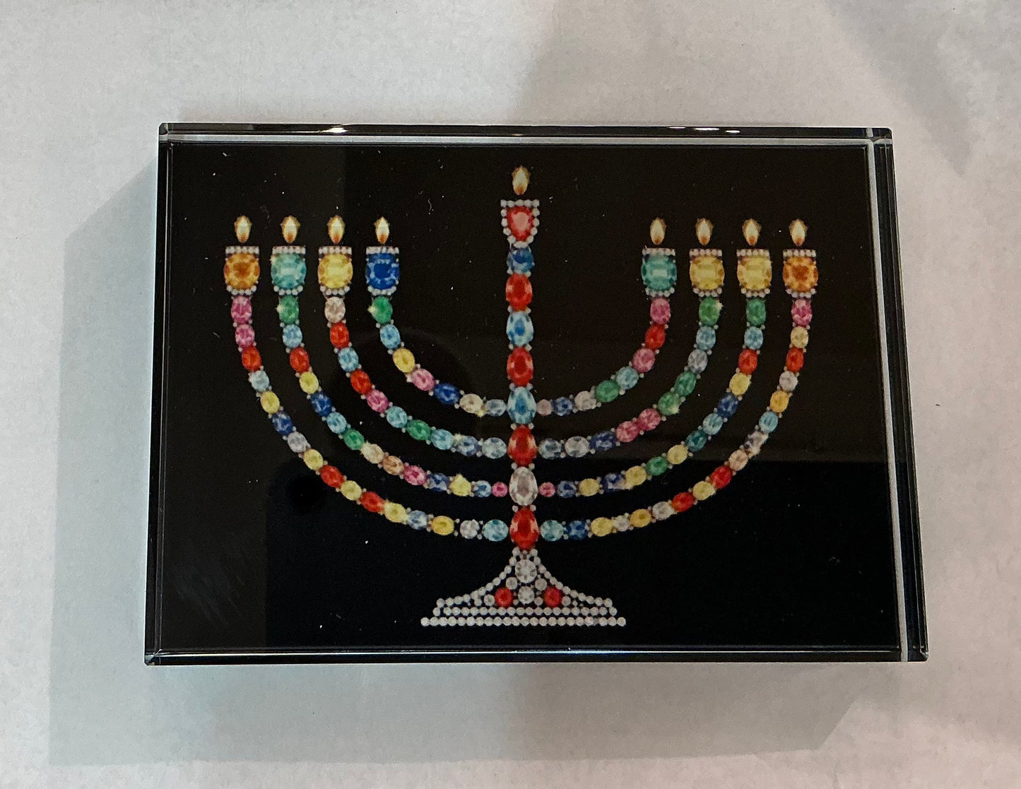 Glass Block Vibe- Gem Menorah *Exclusive to Code Blue*