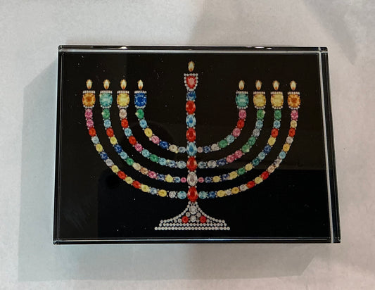 Glass Block Vibe- Gem Menorah *Exclusive to Code Blue*