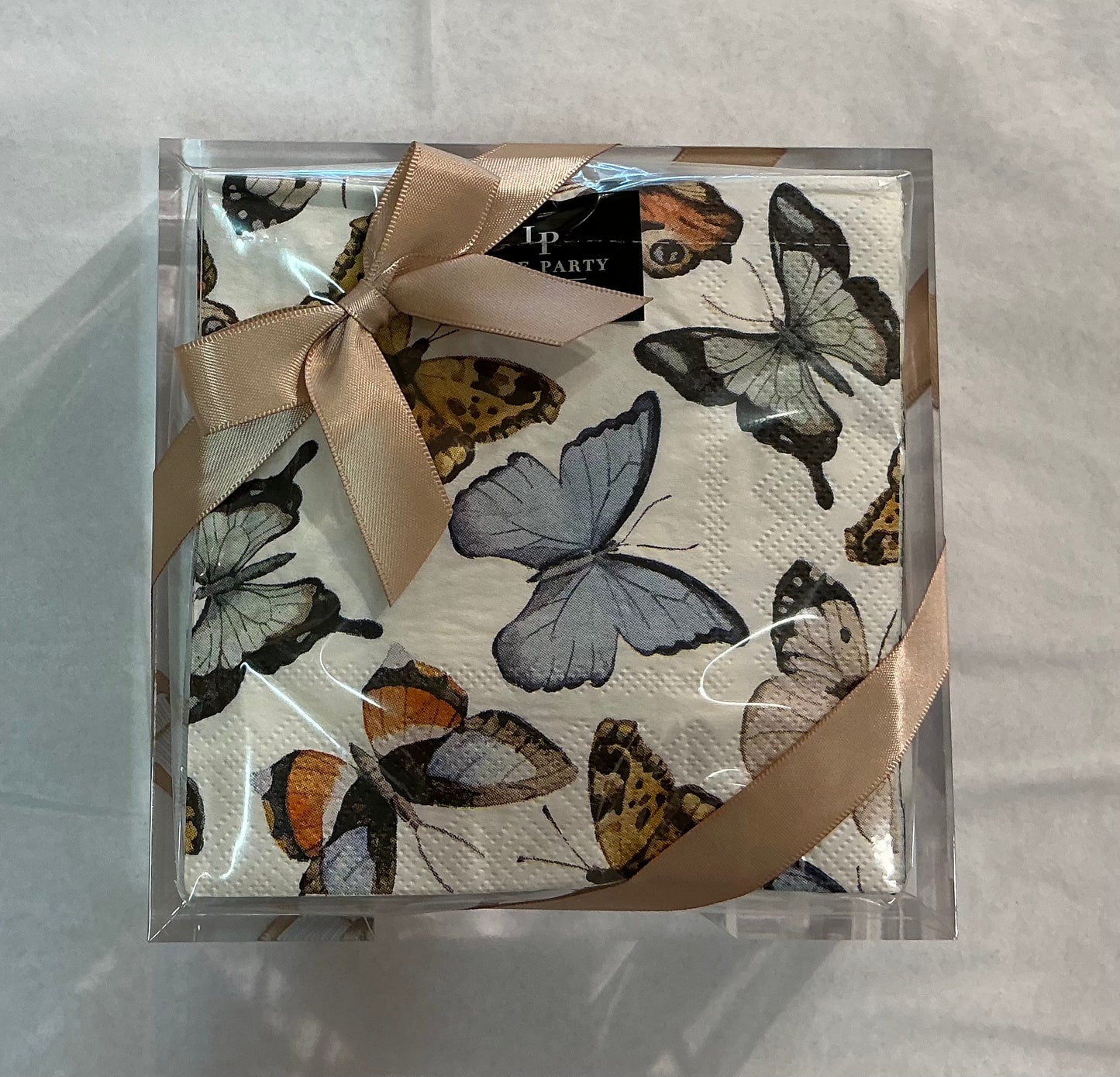 Butterflies Acrylic Cocktail Napkin Hostess Set