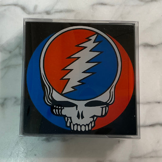 Steal Your Face Grateful Dead Handmade  Single Fused Glass Coaster