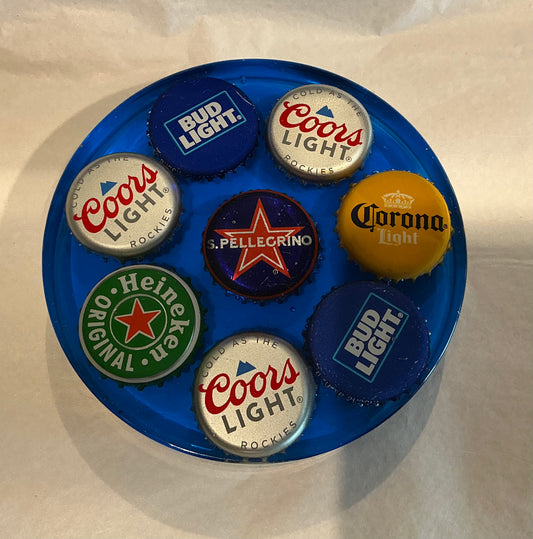Handmade Beer Bottle Cap Coaster in Resin (Handmade by one of our Artists)