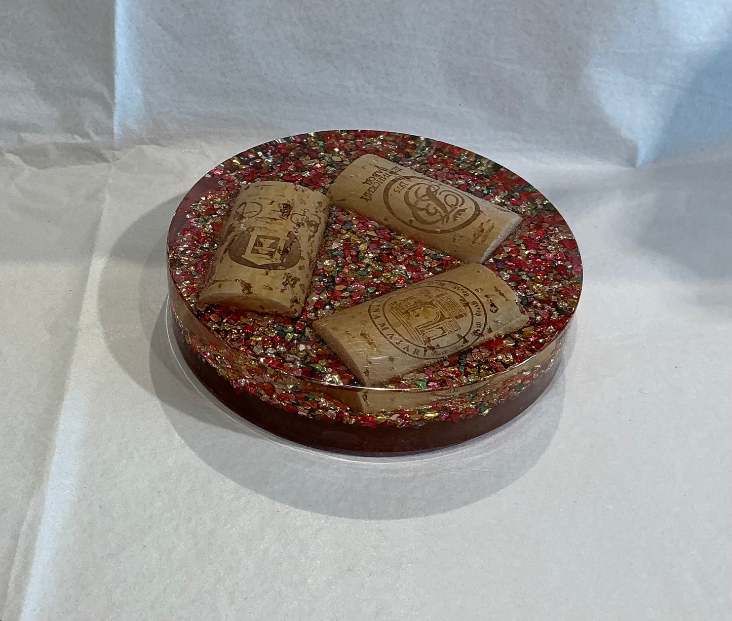 Handmade Wine Cork Coaster in Resin (Handmade by one of our Artists)