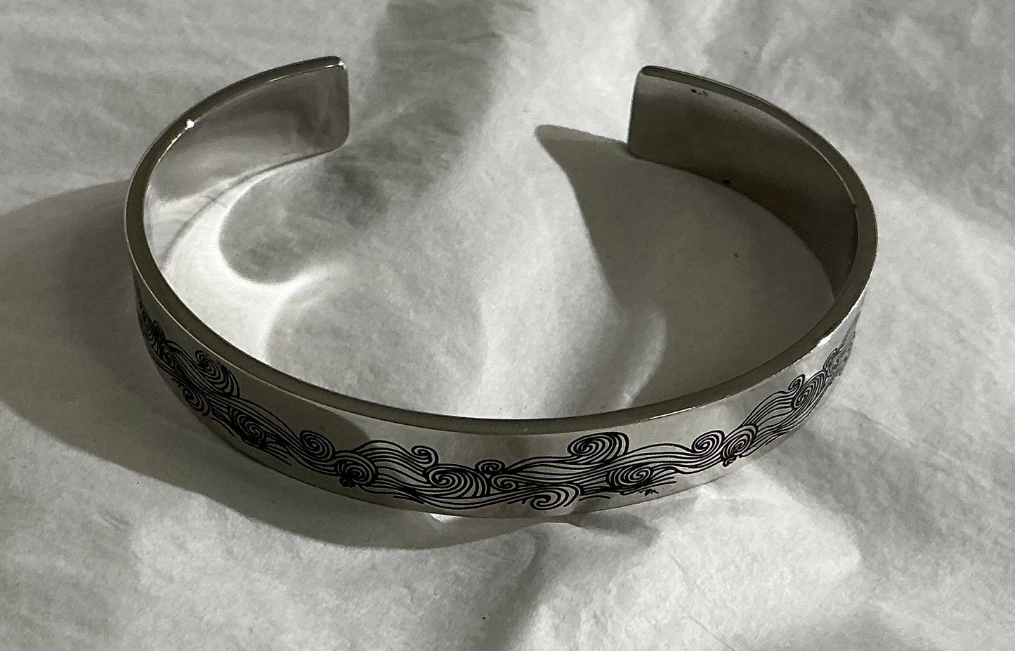 Not Sisters by Blood But Sisters by Heart Cuff Bangle Bracelet