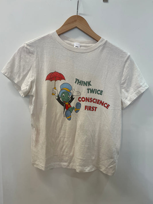 Re/Done Classic Jiminy Cricket Tee, Vintage White
