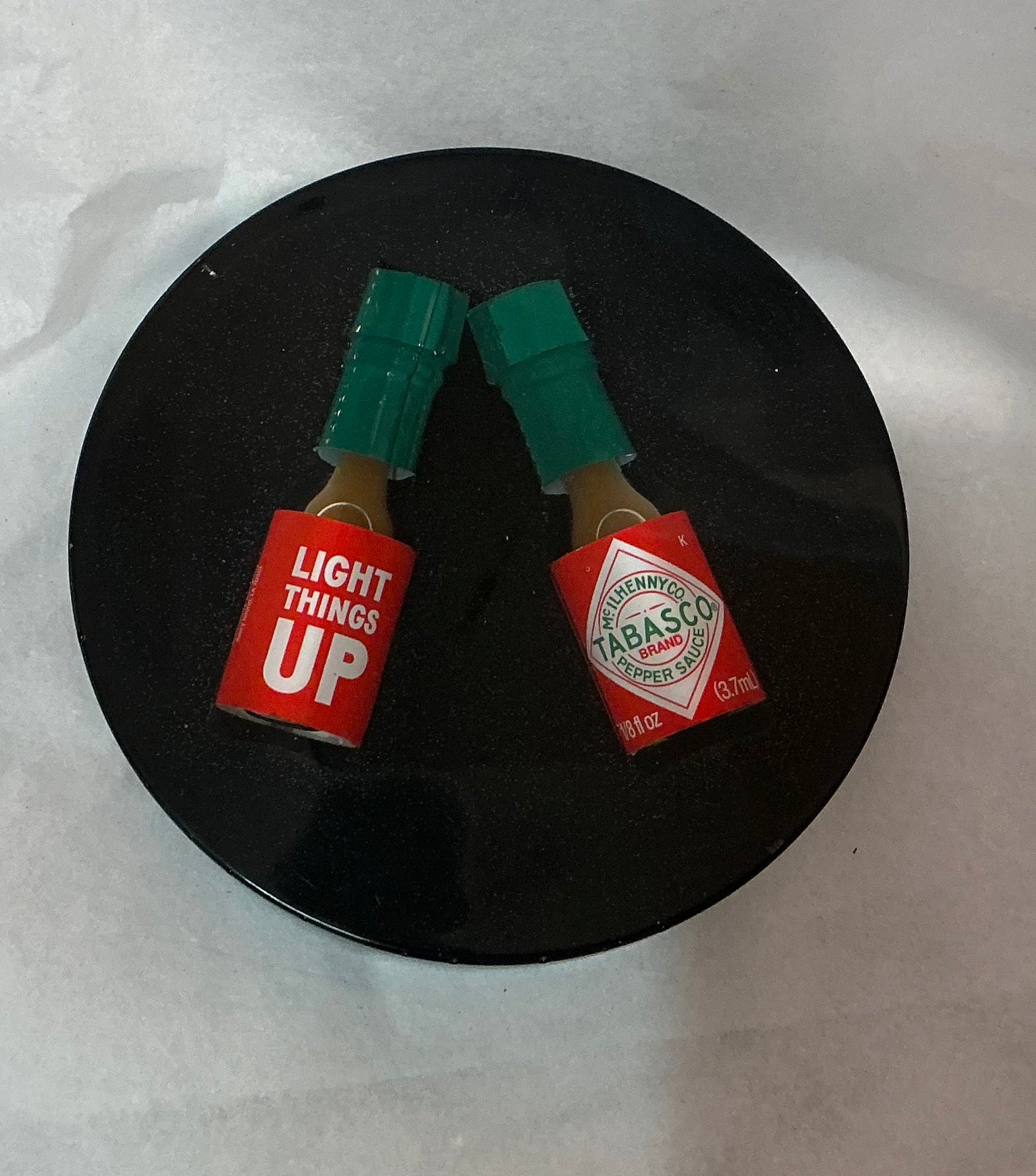 Handmade Tabasco Sauce Coaster in Resin (Handmade by one of our Artists)
