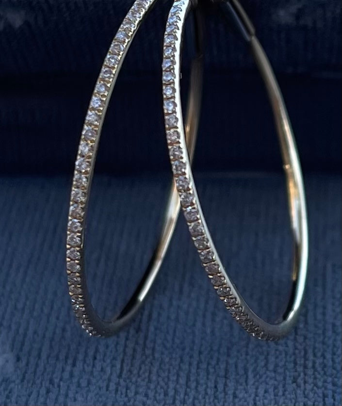 IN/OUT HOOP in 14K Gold