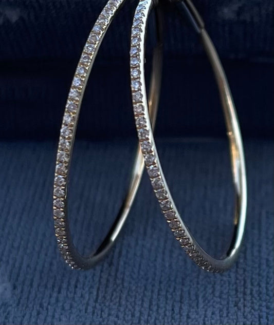 IN/OUT HOOP in 14K Gold