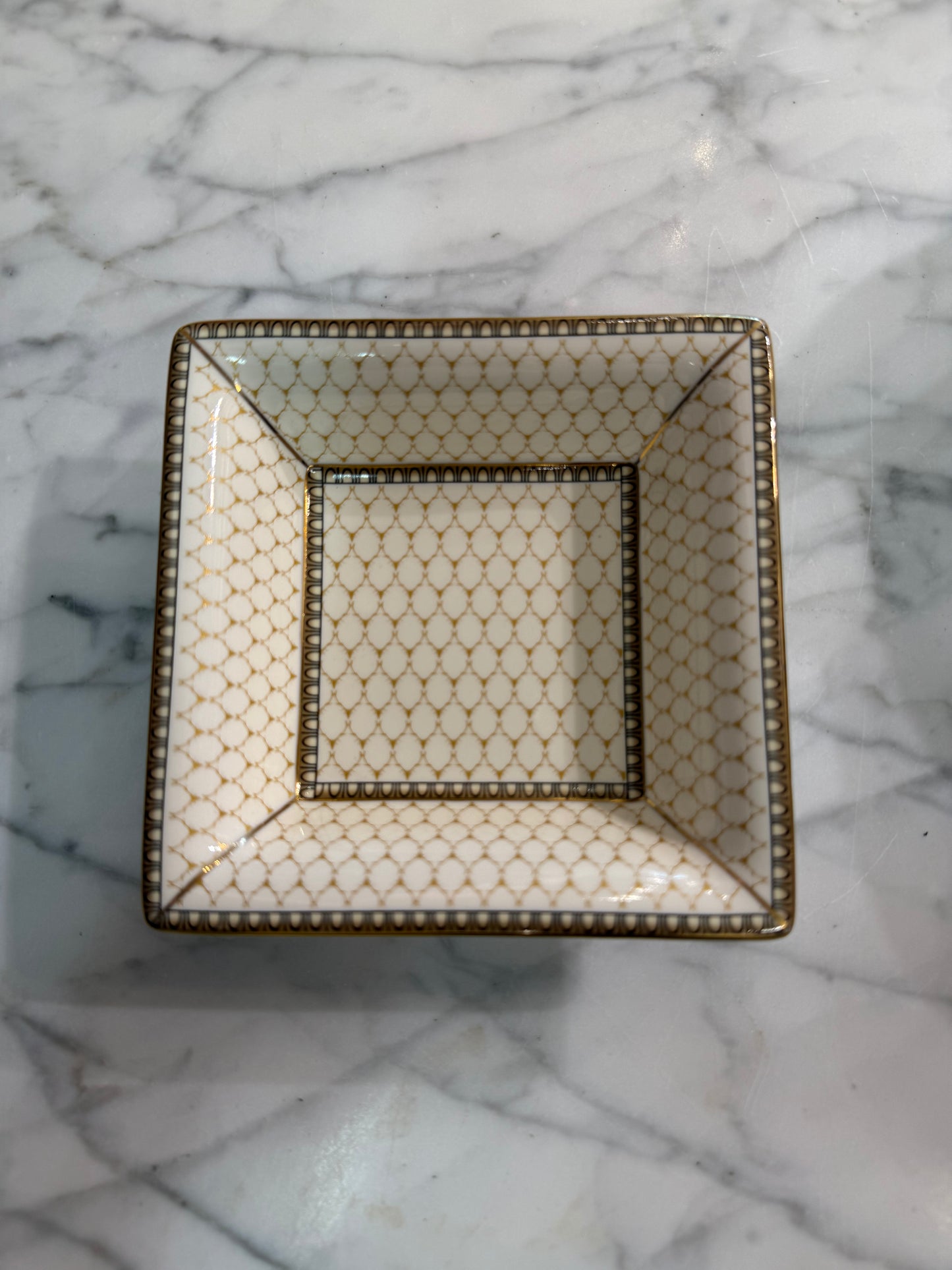 Antler Trellis Square Trinket Tray by Halcyon Days
