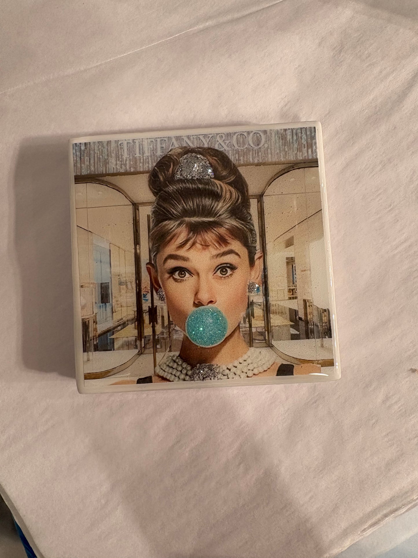 Audrey Hepburn Coaster (Handmade)