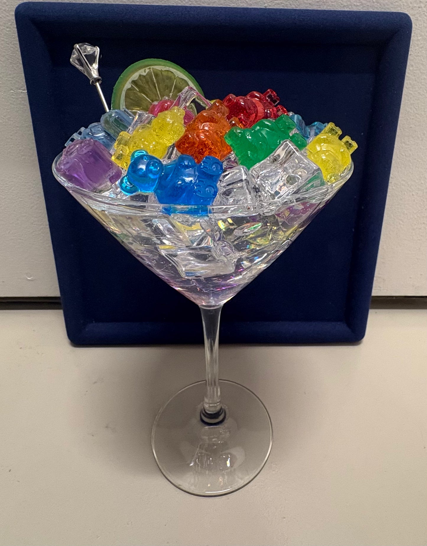 Jumbo Sugar Coated Gummy Bear Martini (Lemon & Lime)