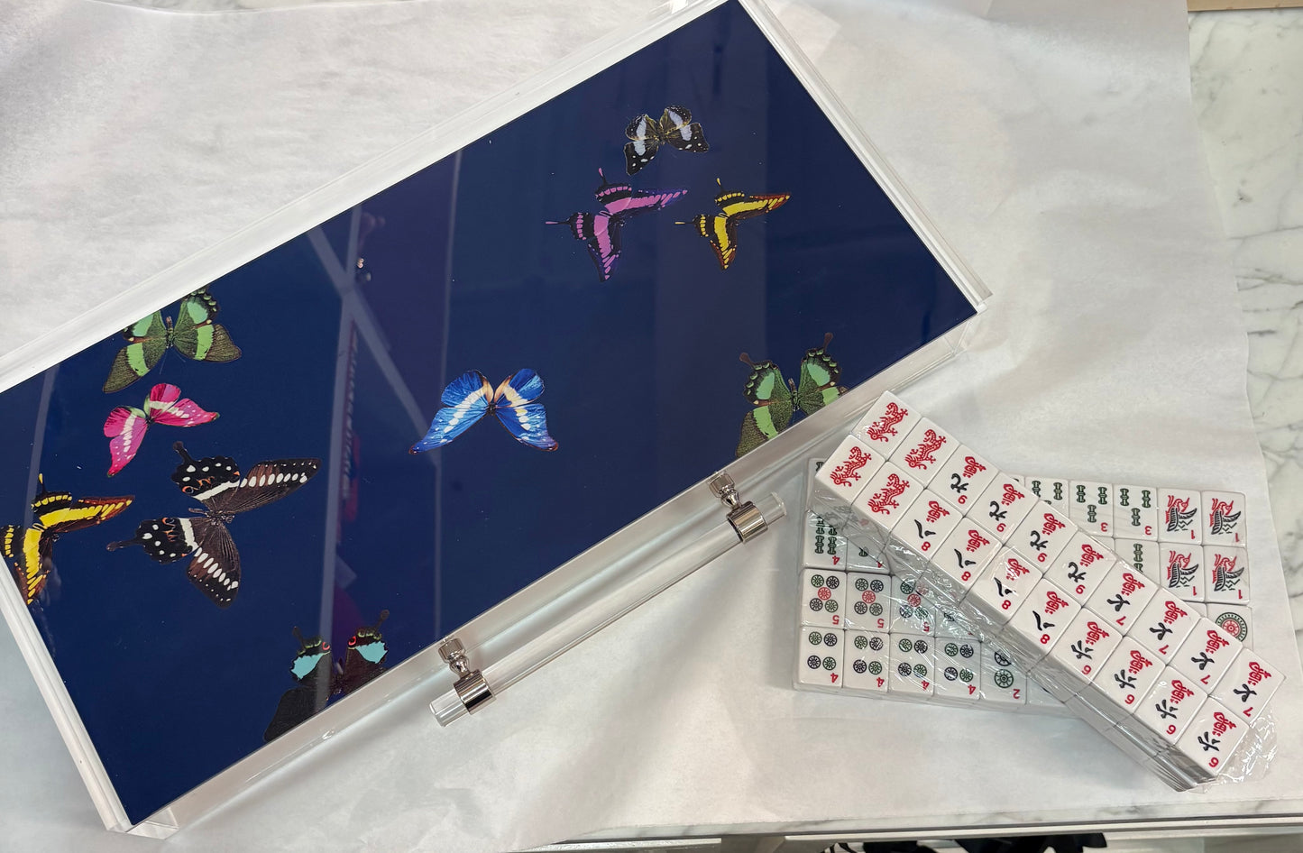Custom Designer Style Mahjong Sets in Acrylic