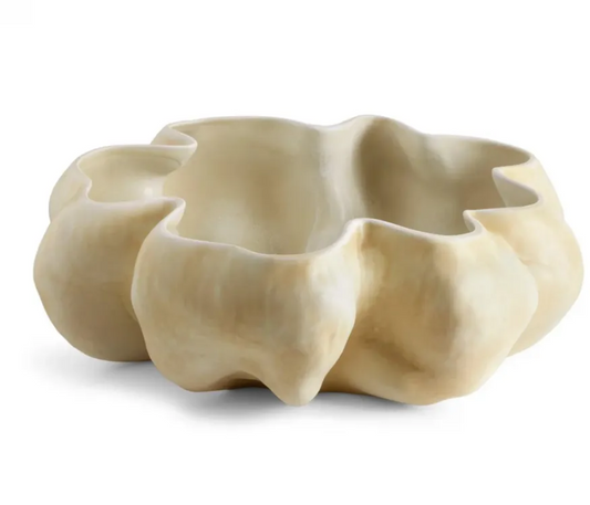 Timna Bowl in Fine Latte Porcelain by L’Objet