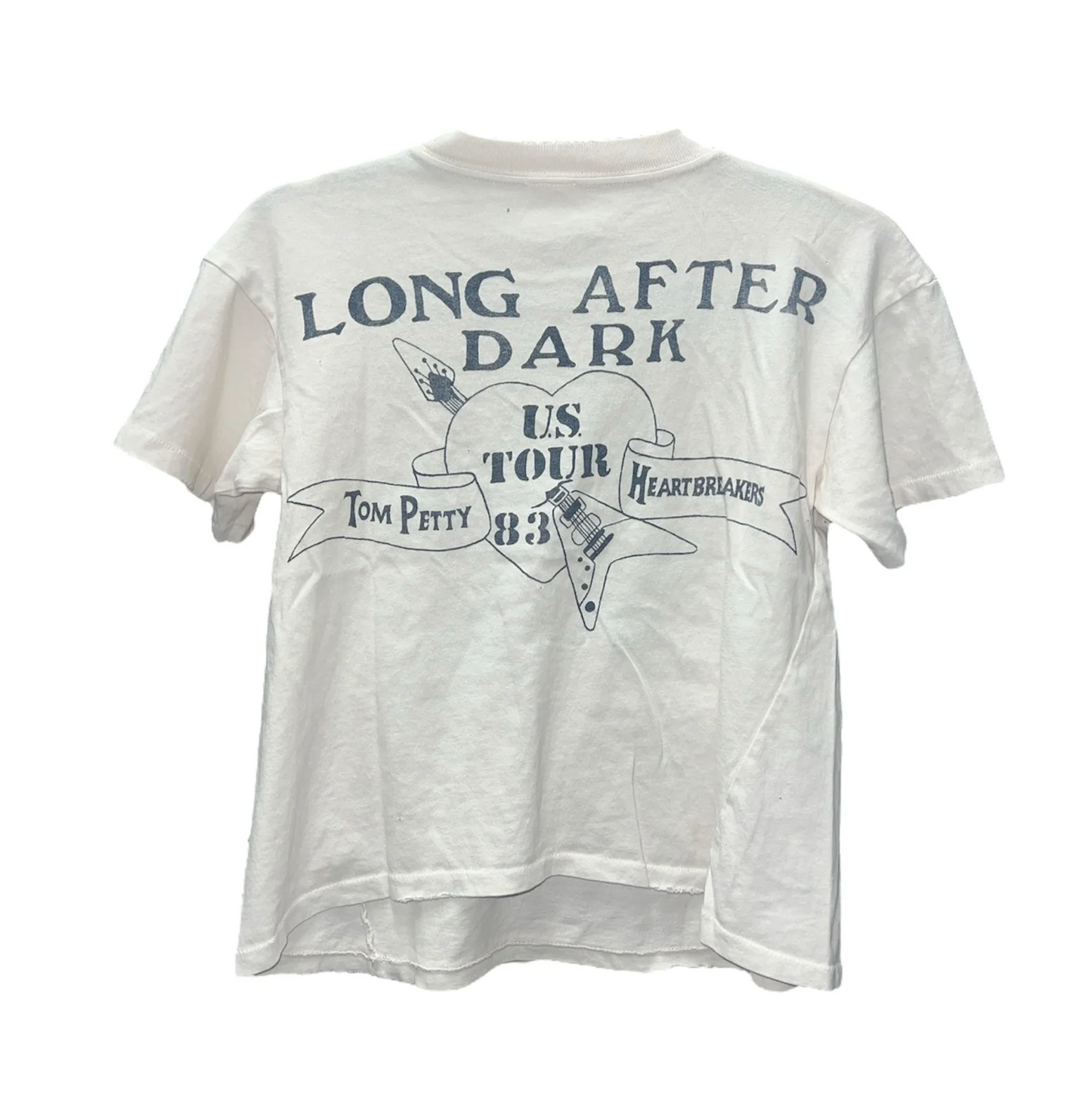 Tom Petty Vintage White Crop T-Shirt