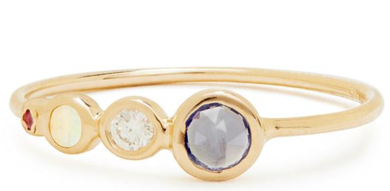 Jackie Ring with Mixed Stones by Scosha