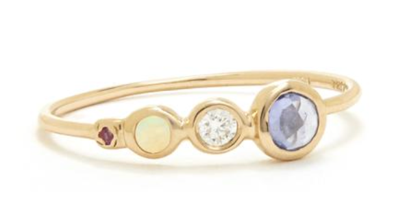 Jackie Ring with Mixed Stones by Scosha