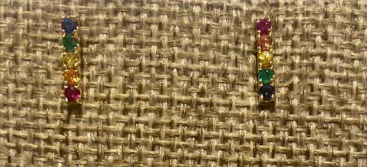 Rainbow Stud Earring-(Single)