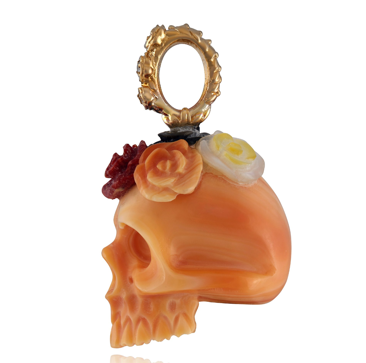 Skull With Flower Crown Charm
